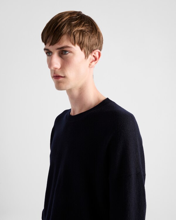 Cashmere crew-neck sweater - Navy Cashmere crew-neck sweater - Navy