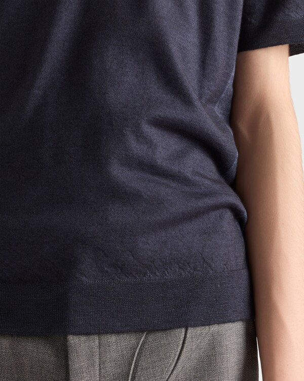 Cashmere crew-neck sweater - Navy Cashmere crew-neck sweater - Navy