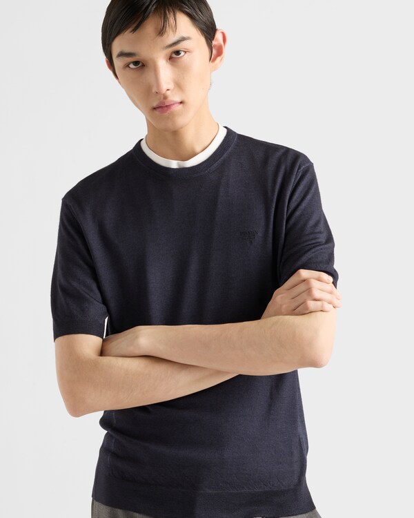 Cashmere crew-neck sweater - Navy Cashmere crew-neck sweater - Navy