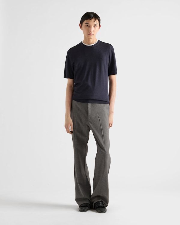 Cashmere crew-neck sweater - Navy Cashmere crew-neck sweater - Navy