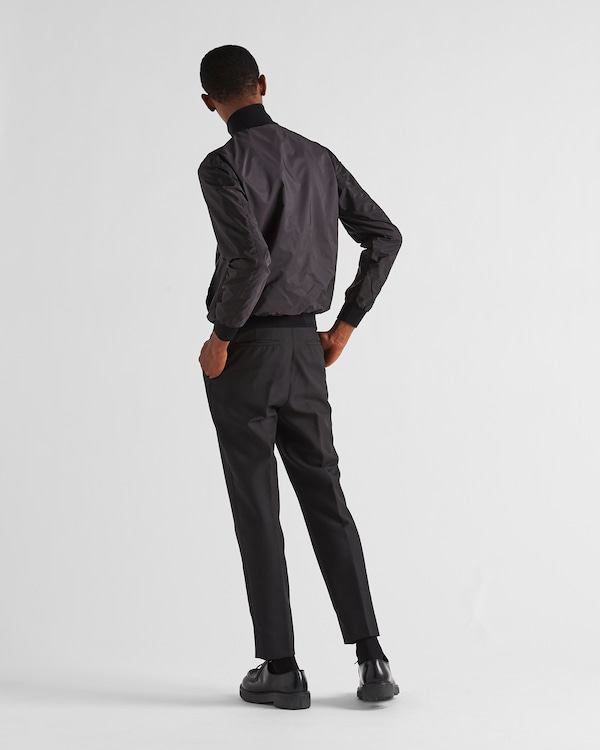 Reversible wool and Re-Nylon jacket - Black Reversible wool and Re-Nylon jacket - Black