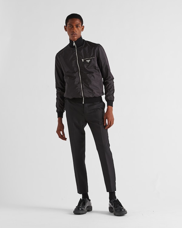 Reversible wool and Re-Nylon jacket - Black Reversible wool and Re-Nylon jacket - Black