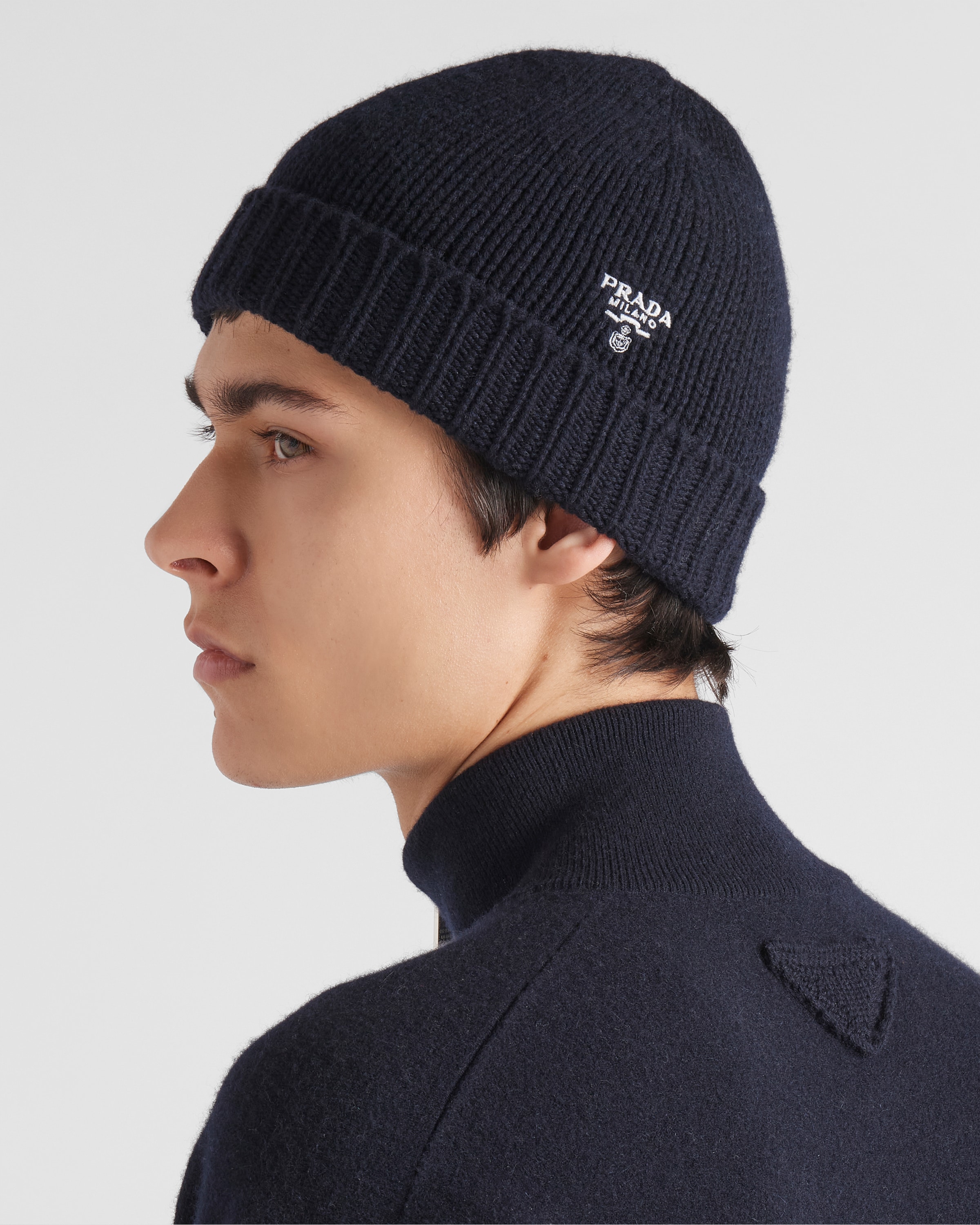 Navy Cashmere beanie | PRADA