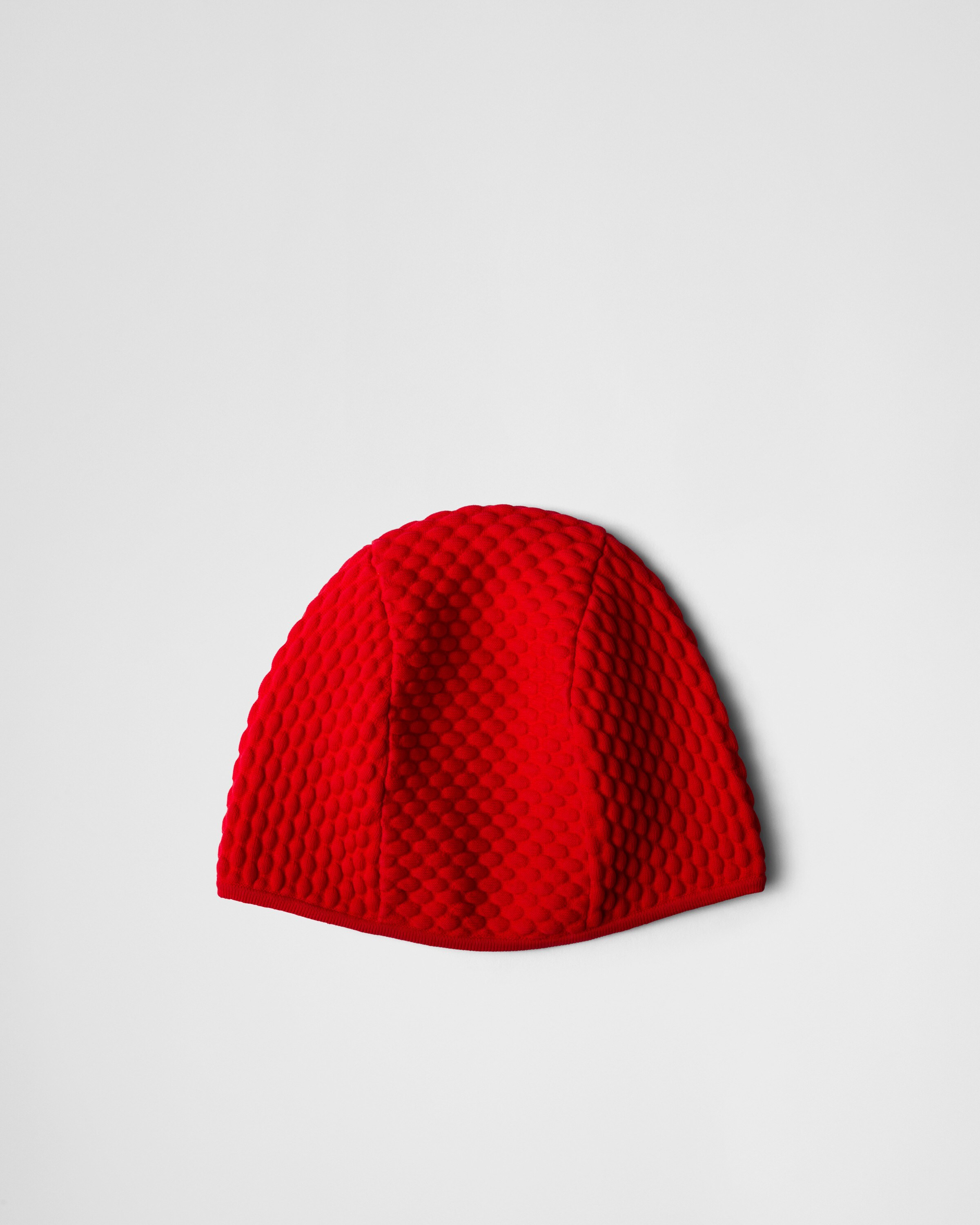Red Re nylon Knit Cap PRADA