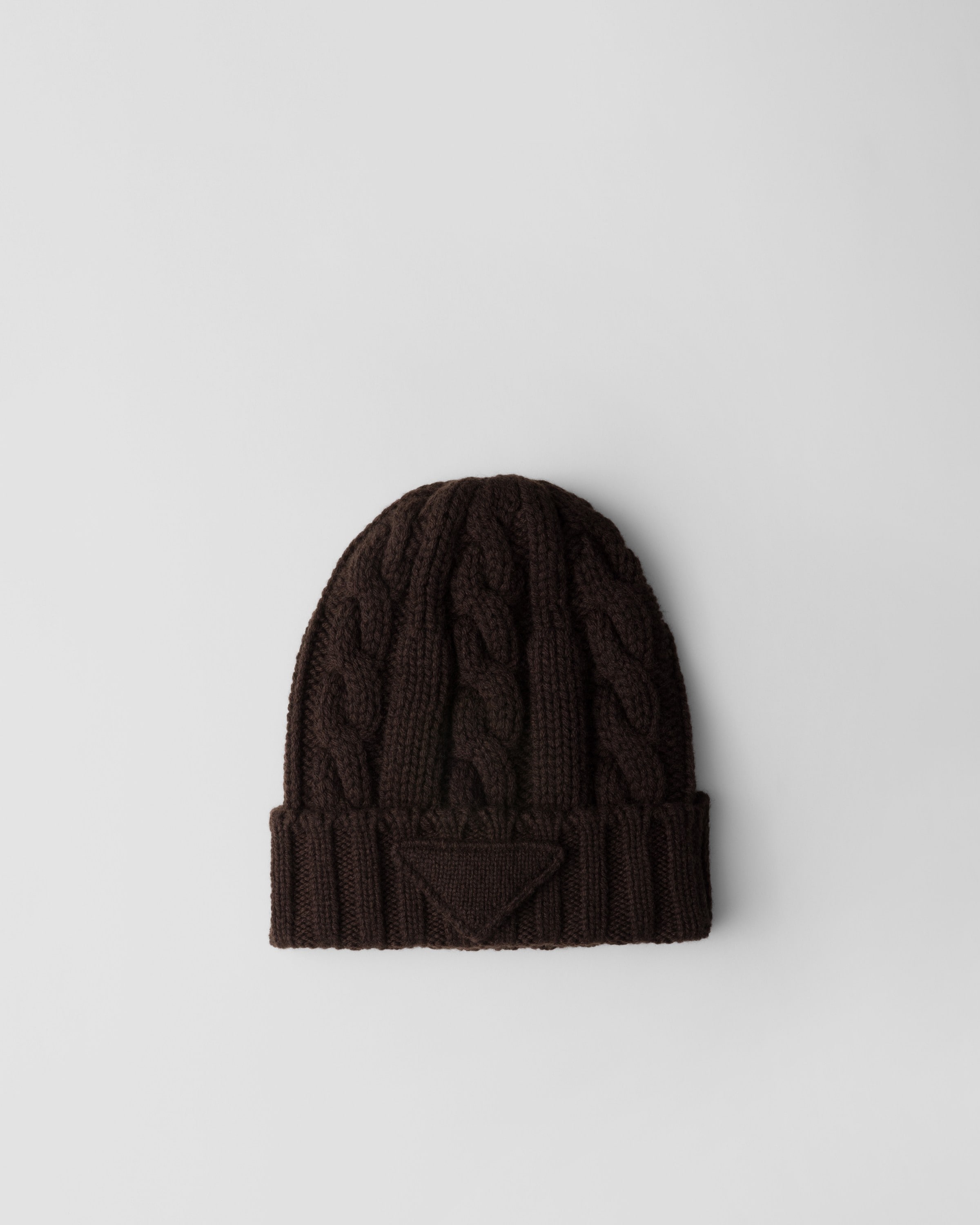 Dark Brown Cashmere beanie | PRADA