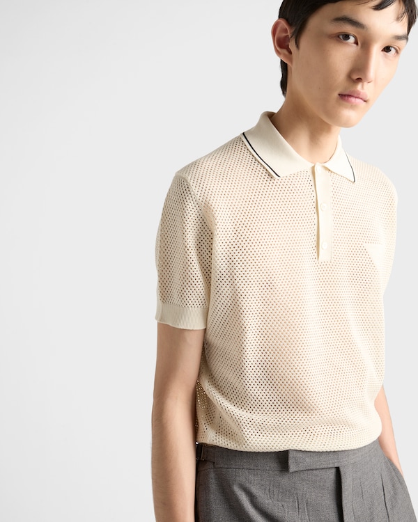 Silk and cotton polo shirt Silk and cotton polo shirt