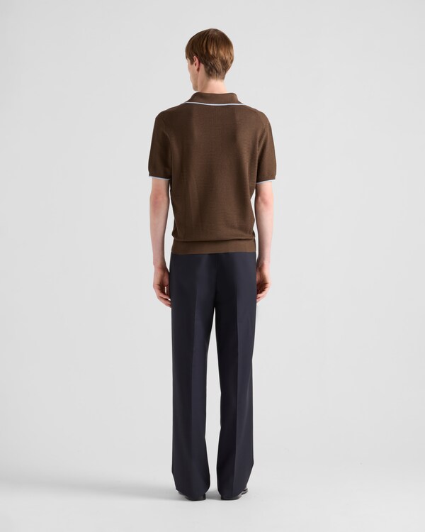 Poloshirt aus Seide und Baumwolle Poloshirt aus Seide und Baumwolle