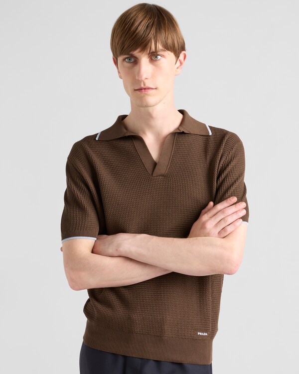 Poloshirt aus Seide und Baumwolle Poloshirt aus Seide und Baumwolle