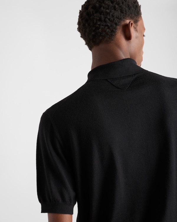 Cashmere and silk polo shirt Cashmere and silk polo shirt