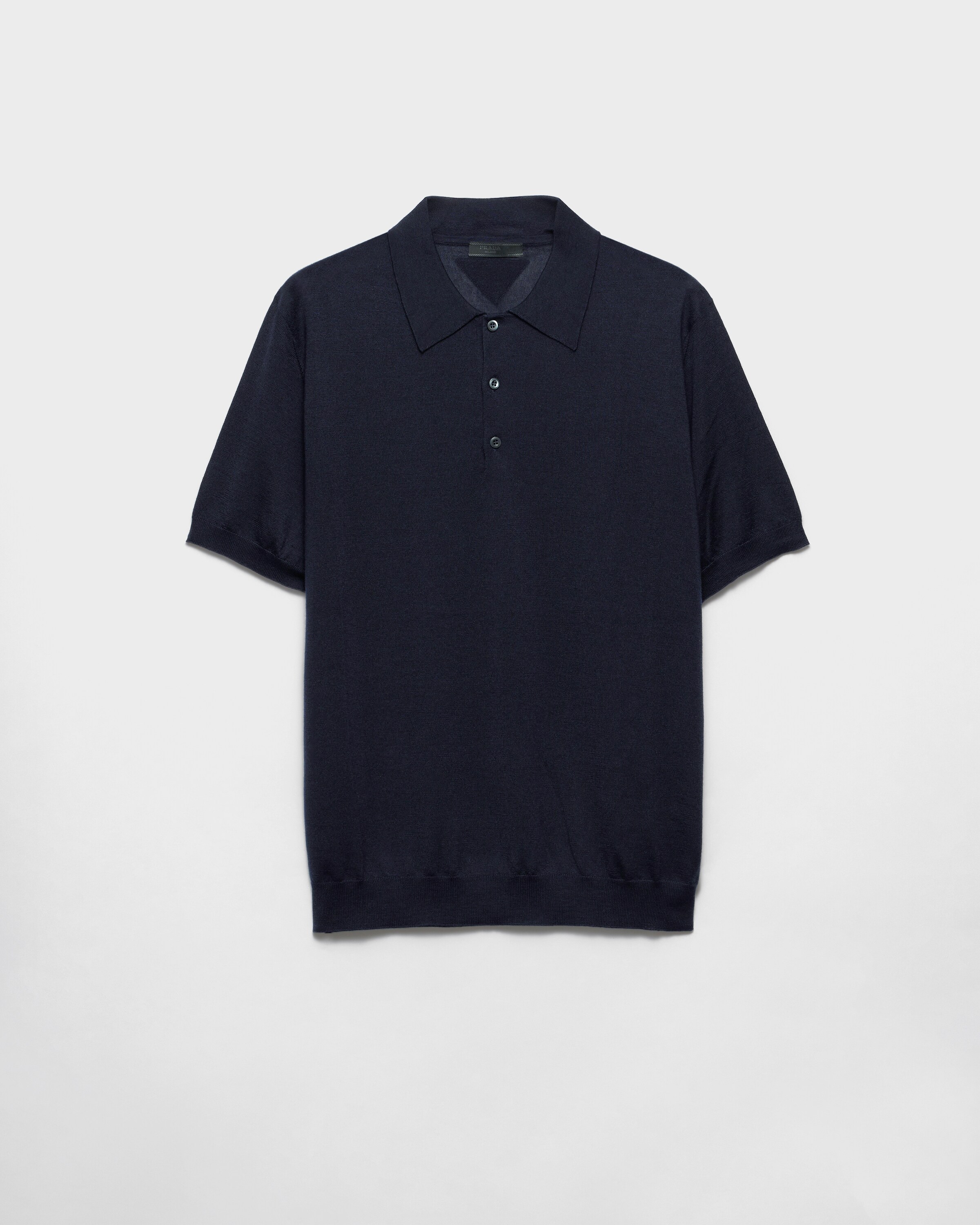 Prada Polo De Seda Y Cachemir, Hombre, Azul, Talla 50