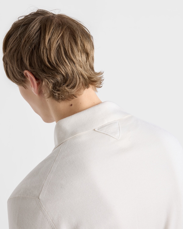 Cashmere and silk polo shirt - White Cashmere and silk polo shirt - White