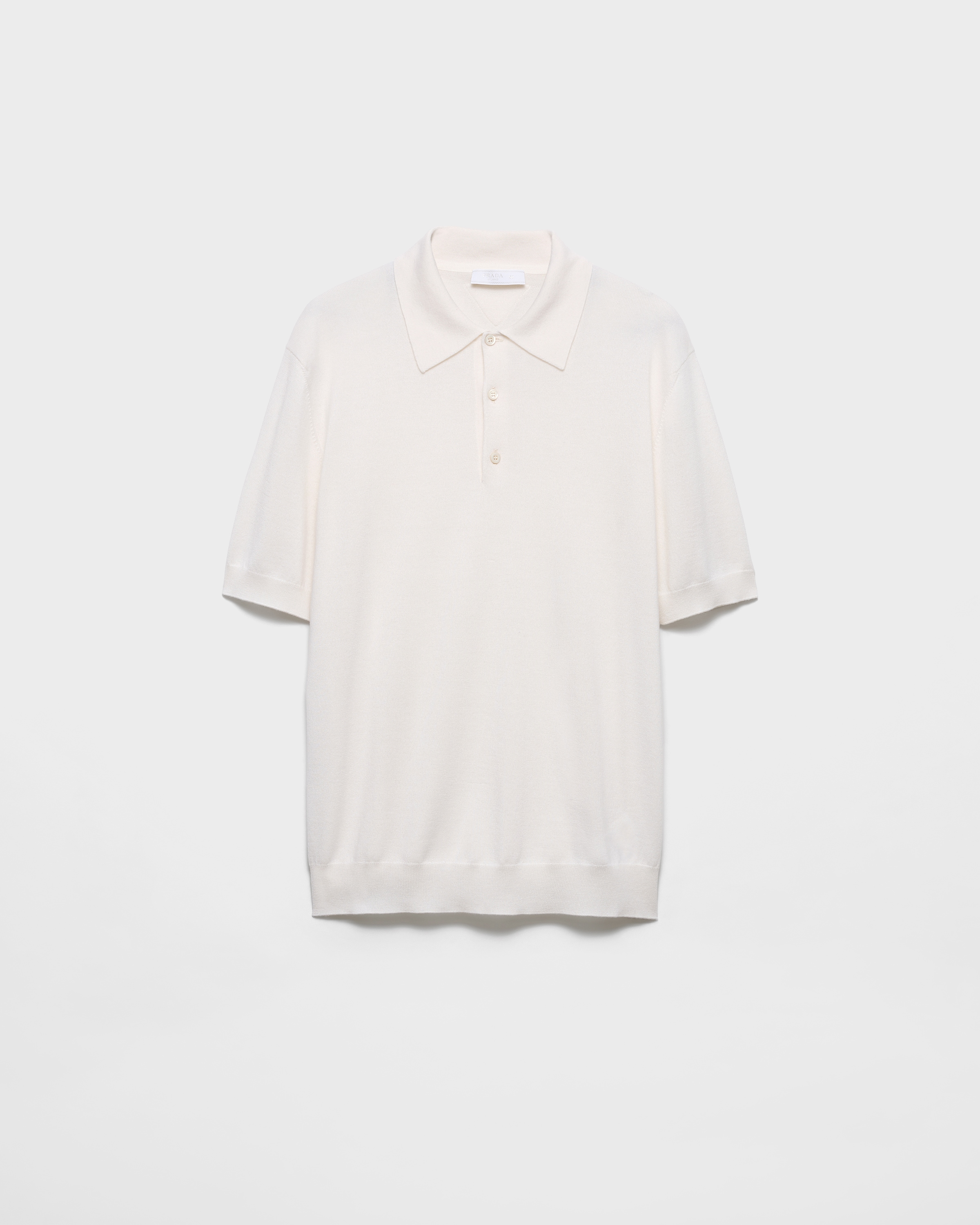 Cashmere and silk polo shirt