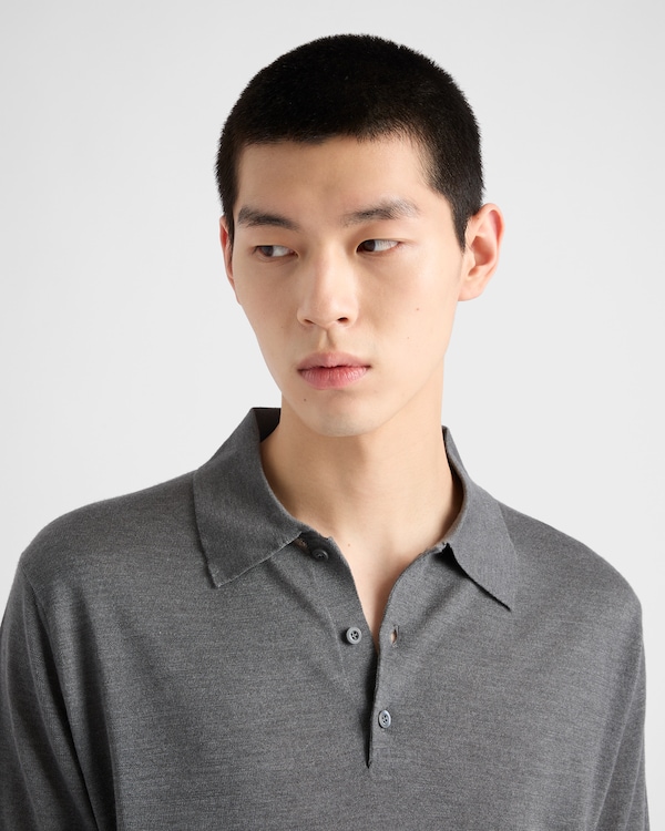 Polo en cachemire et soie Polo en cachemire et soie