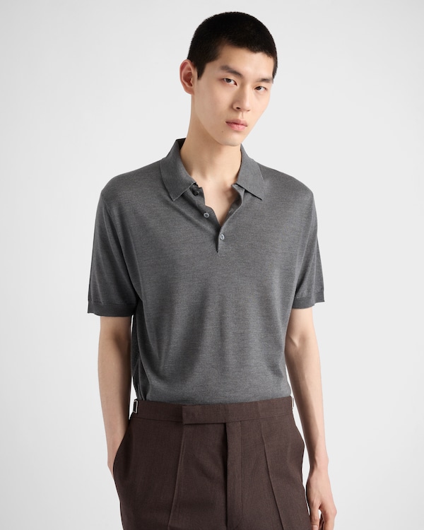 Polo en cachemire et soie Polo en cachemire et soie