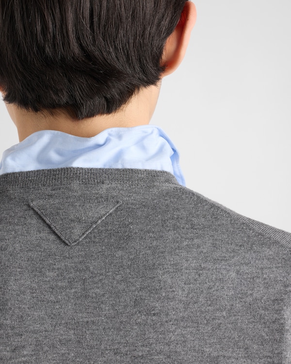 Pull à col rond en cachemire et soie Pull à col rond en cachemire et soie