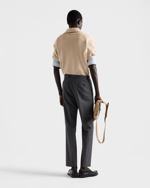 Cashmere and silk polo shirt - Albino White Cashmere and silk polo shirt - Albino White