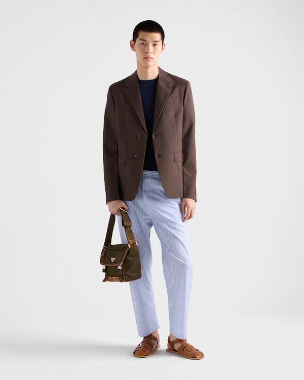 Gerippter Rundhalspullover aus Baumwolle Gerippter Rundhalspullover aus Baumwolle