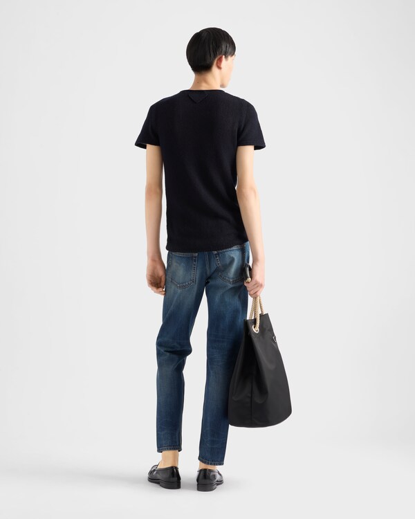 Pull à manches courtes en cachemire Pull à manches courtes en cachemire