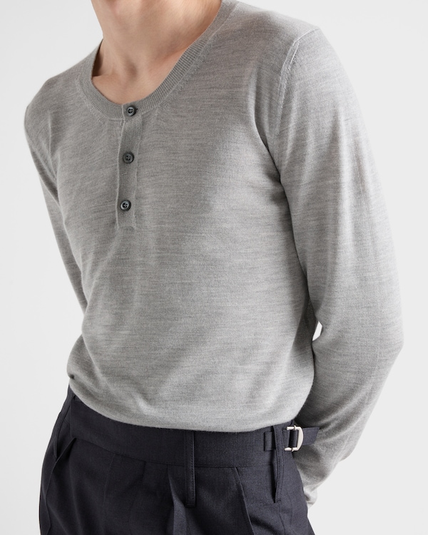 Long-sleeved cashmere and silk sweater  Long-sleeved cashmere and silk sweater