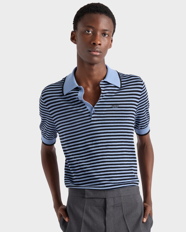 Striped cotton polo shirt Striped cotton polo shirt