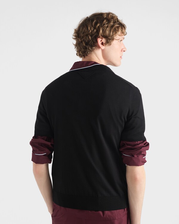 Silk crew-neck sweater - Black Silk crew-neck sweater - Black