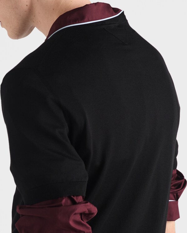 Silk crew-neck sweater - Black Silk crew-neck sweater - Black