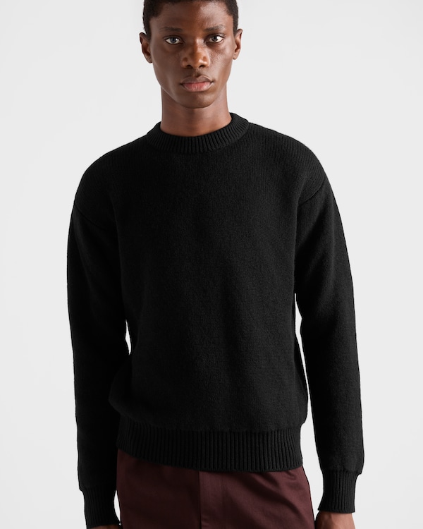 Cashmere crew-neck sweater - Black/Black Cashmere crew-neck sweater - Black/Black
