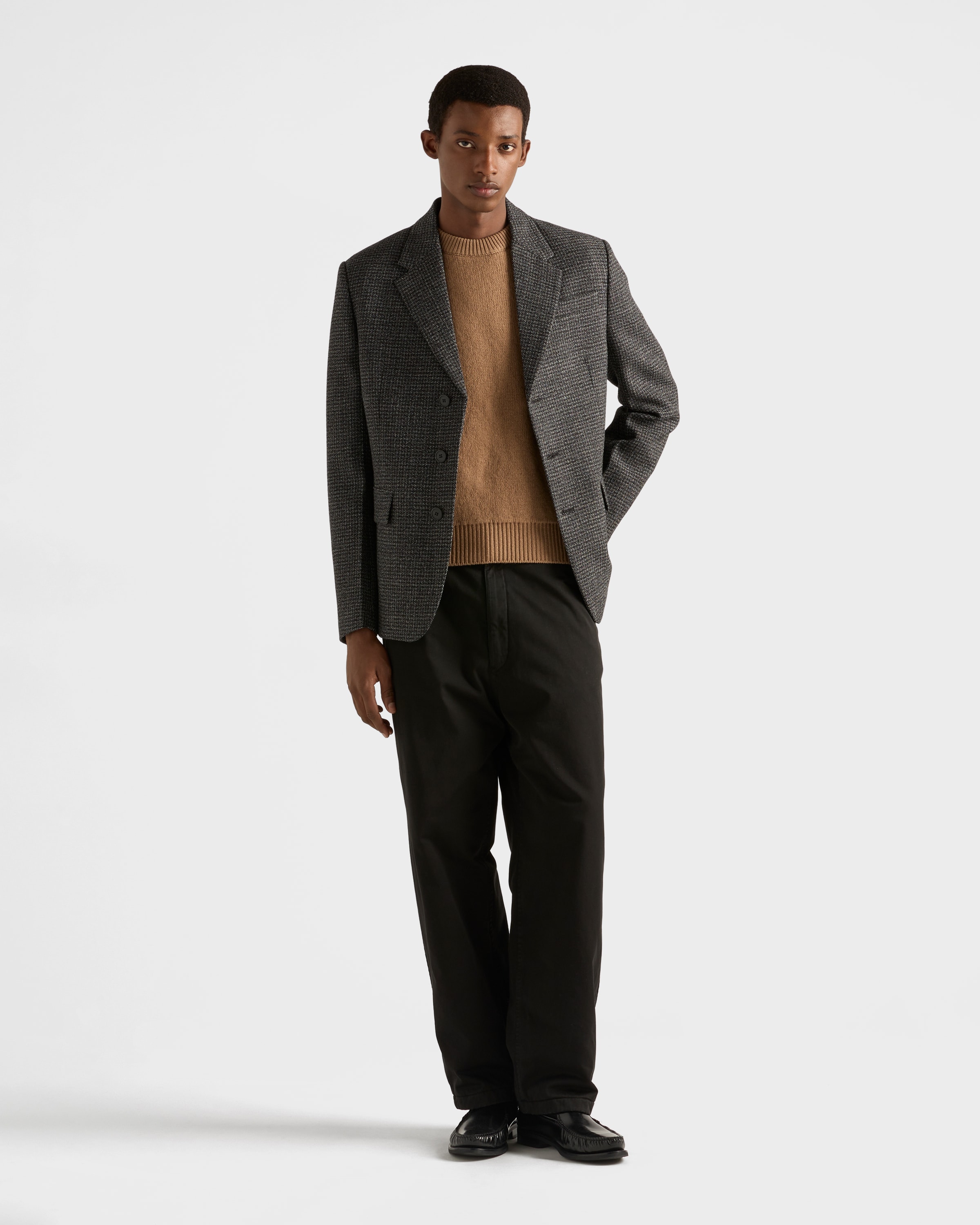 【確実正規品】PRADA ブラック カーディガン メンズ　50 確実正規品】PRADA ブラック カーディガン メンズ 50 - メルカリ