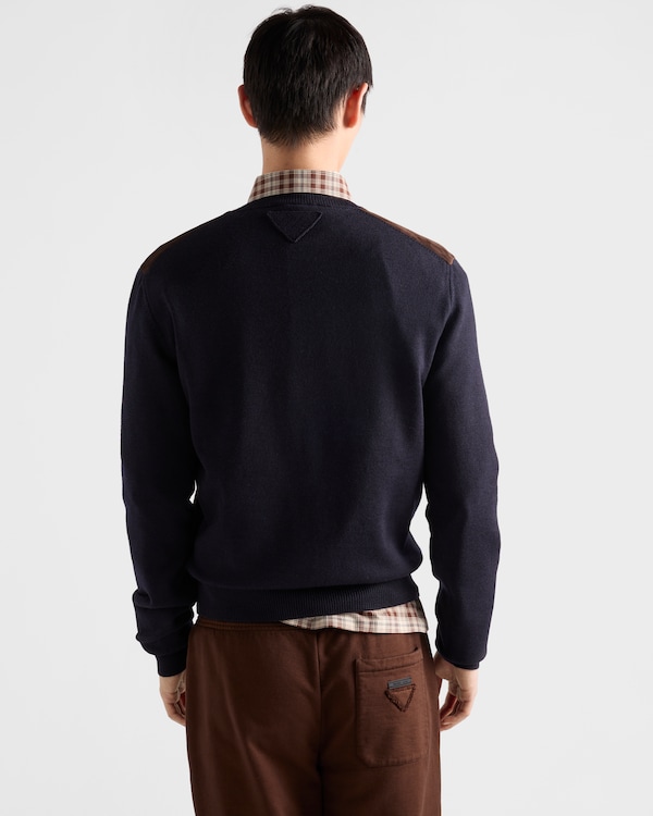 Superfine wool and suede sweater Superfine wool and suede sweater