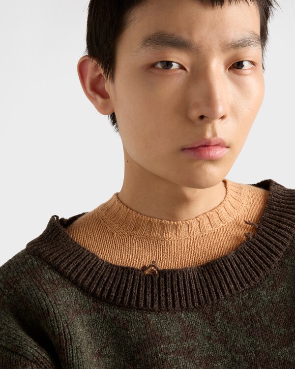 Pull à large col en laine Shetland Pull à large col en laine Shetland