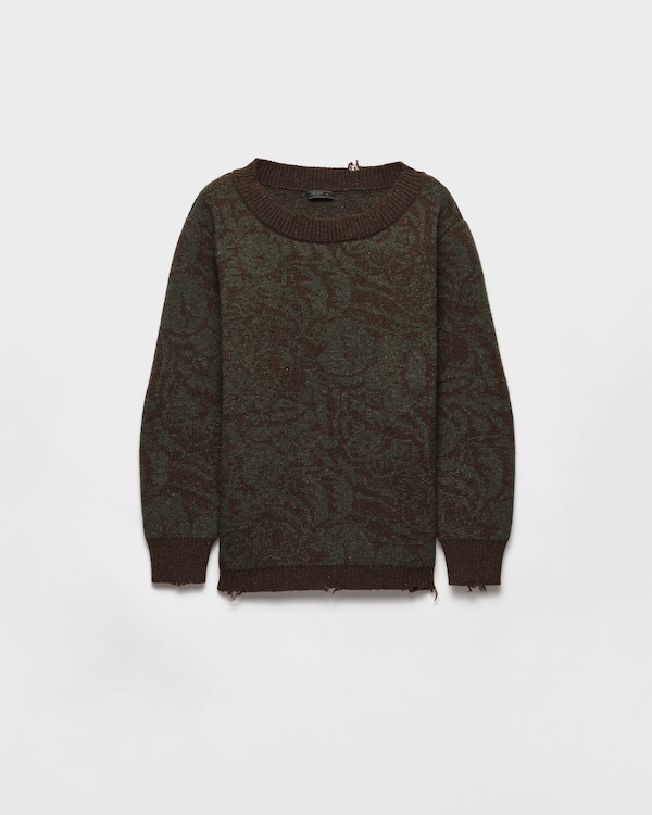 Pull à large col en laine Shetland Pull à large col en laine Shetland