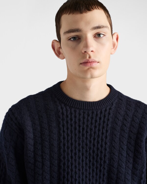 Wool crew-neck sweater - Navy Wool crew-neck sweater - Navy