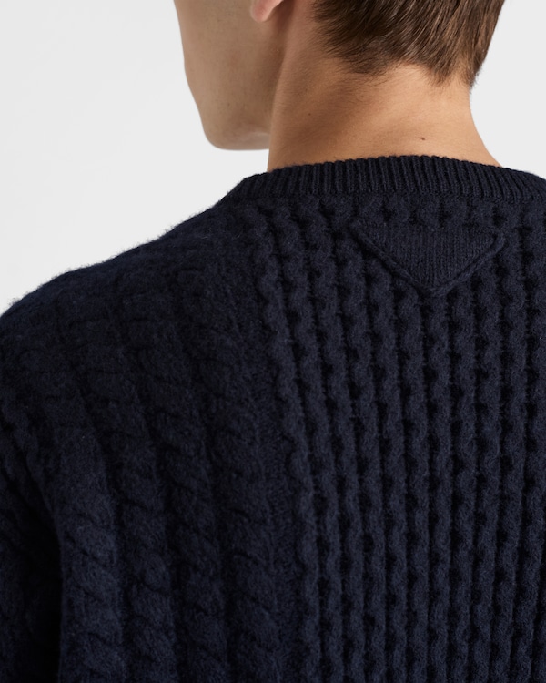 Wool crew-neck sweater - Navy Wool crew-neck sweater - Navy