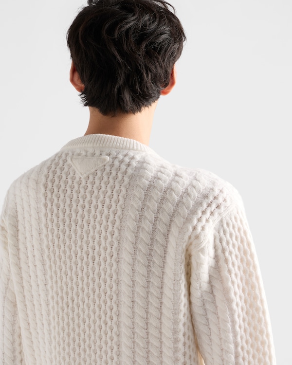 울 크루넥 스웨터 - 화이트 울 크루넥 스웨터 - 화이트