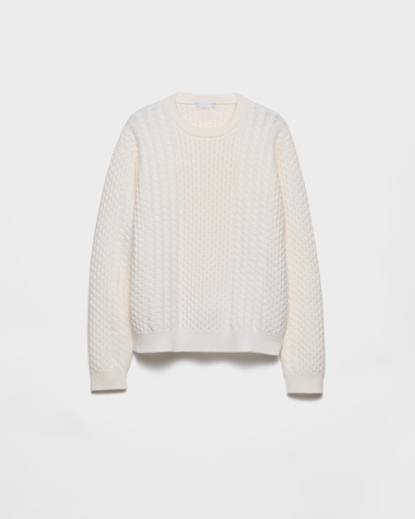 울 크루넥 스웨터 - 화이트 울 크루넥 스웨터 - 화이트