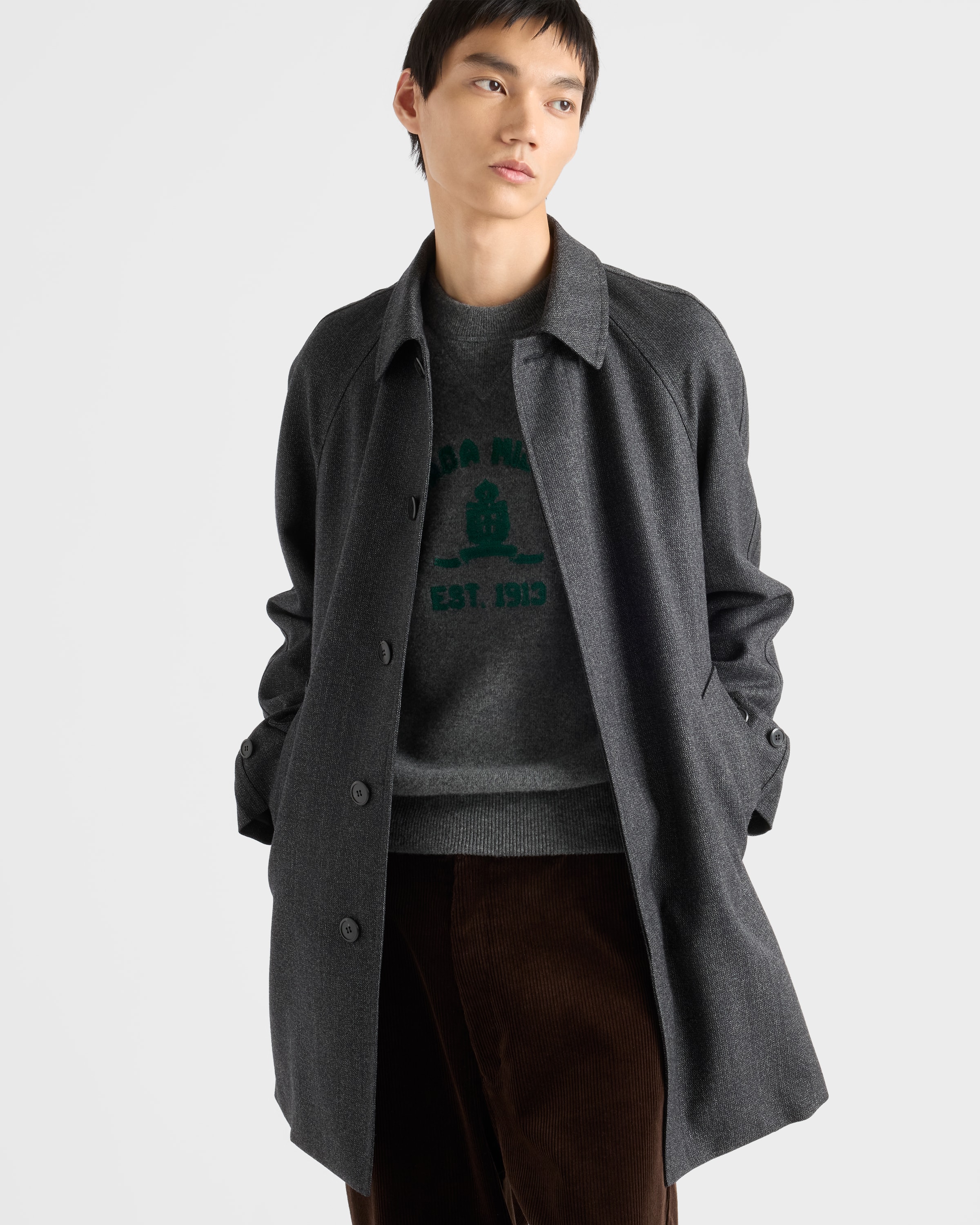 Prada Cashmere-wool Sweater In Gray