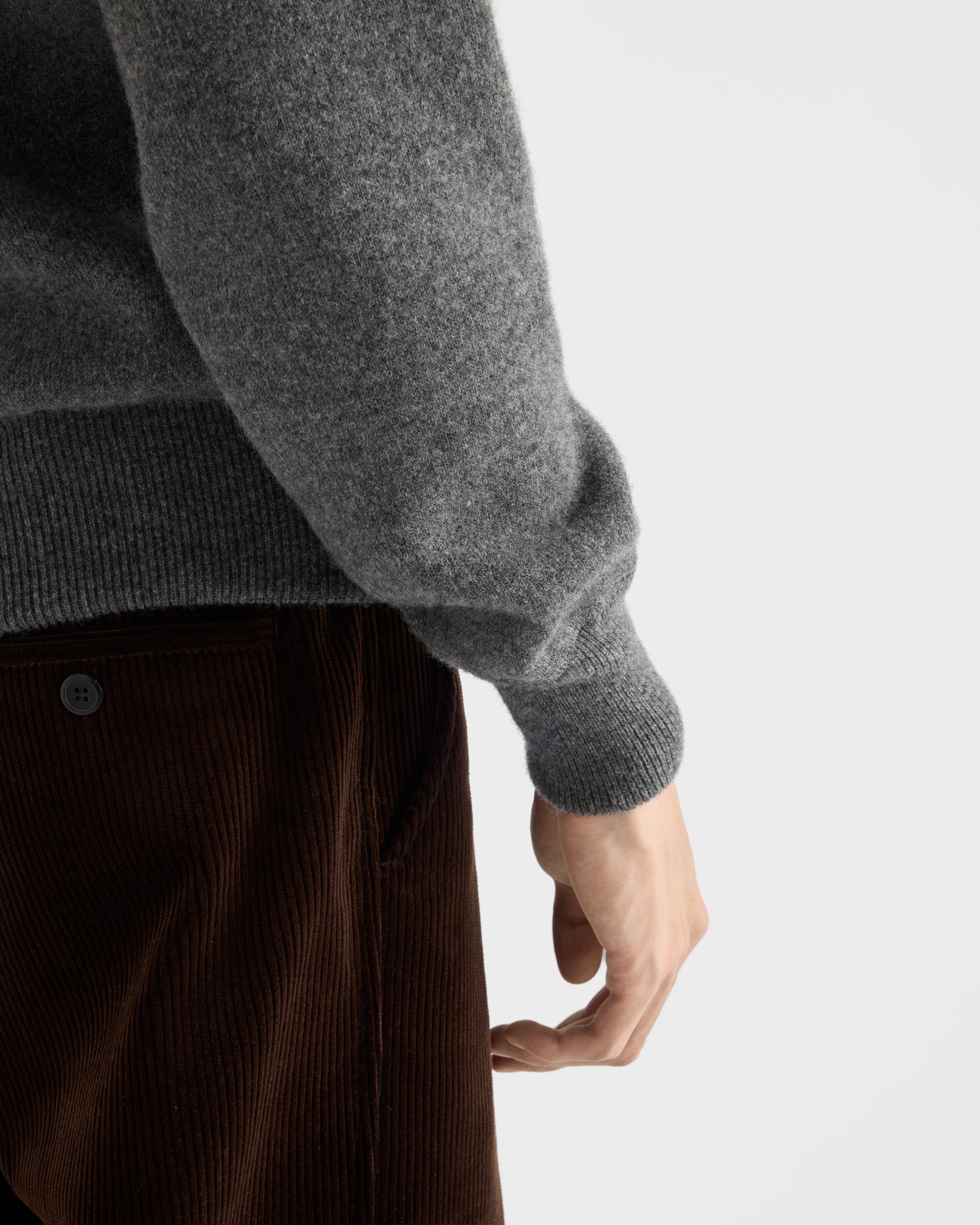 Prada Cashmere-wool Sweater In Gray