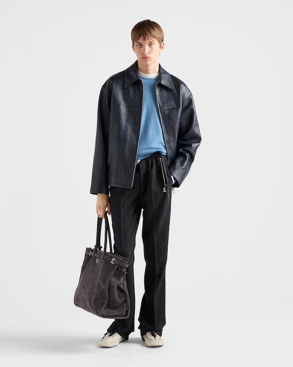 Pull à col rond en laine extra fine - Bleu Aviateur Pull à col rond en laine extra fine - Bleu Aviateur