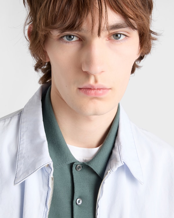 Polo en laine extra fine - Vert Sauge Polo en laine extra fine - Vert Sauge