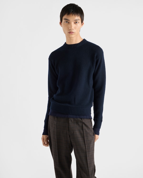 Cashmere crew-neck sweater - Navy Cashmere crew-neck sweater - Navy
