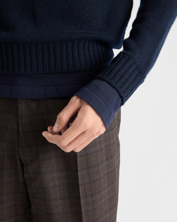 Cashmere crew-neck sweater - Navy Cashmere crew-neck sweater - Navy