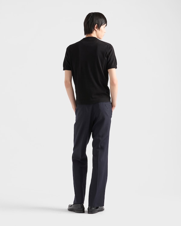 Cotton crew-neck sweater - Black Cotton crew-neck sweater - Black