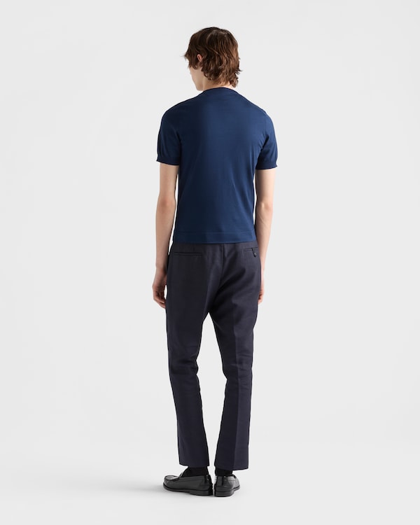 Cotton crew-neck sweater - Navy Cotton crew-neck sweater - Navy