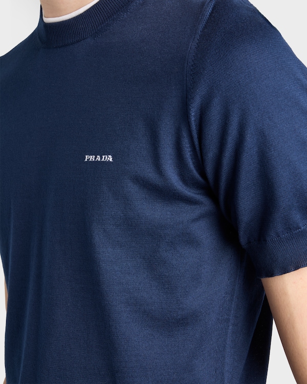 Cotton crew-neck sweater - Navy Cotton crew-neck sweater - Navy