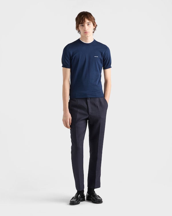 Cotton crew-neck sweater - Navy Cotton crew-neck sweater - Navy