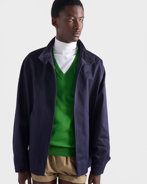 코튼 브이넥 스웨터 - 그린 코튼 브이넥 스웨터 - 그린