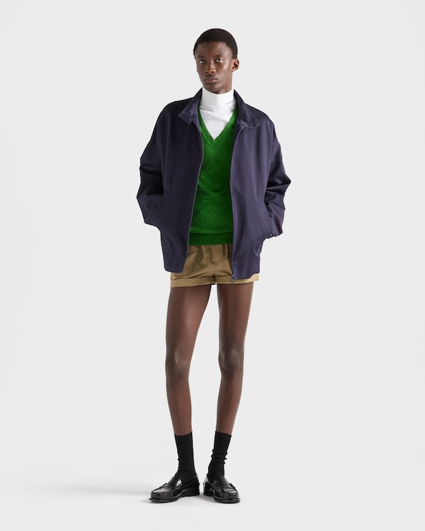 코튼 브이넥 스웨터 - 그린 코튼 브이넥 스웨터 - 그린