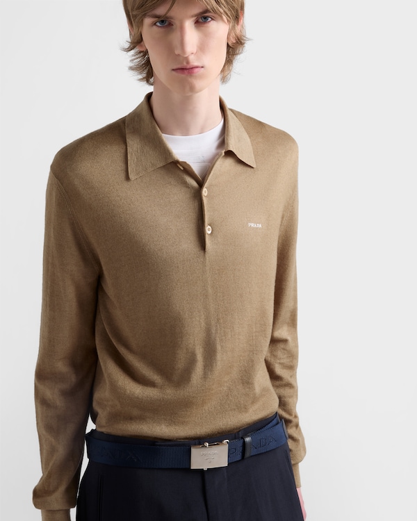 Polo de lana y seda. - Arcilla Polo de lana y seda. - Arcilla