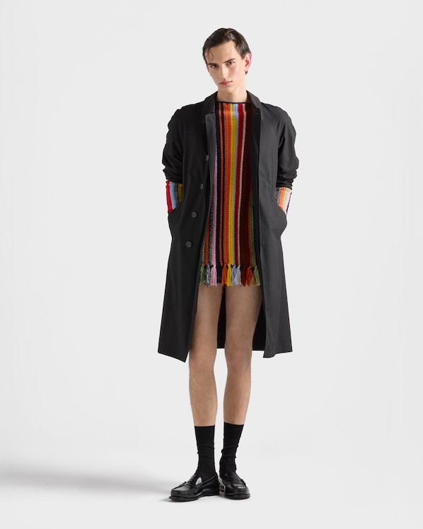 フリンジ マルチカラー ウール セーター - マルチカラー フリンジ マルチカラー ウール セーター - マルチカラー