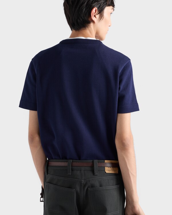 Cotton crew-neck sweater - Navy Cotton crew-neck sweater - Navy